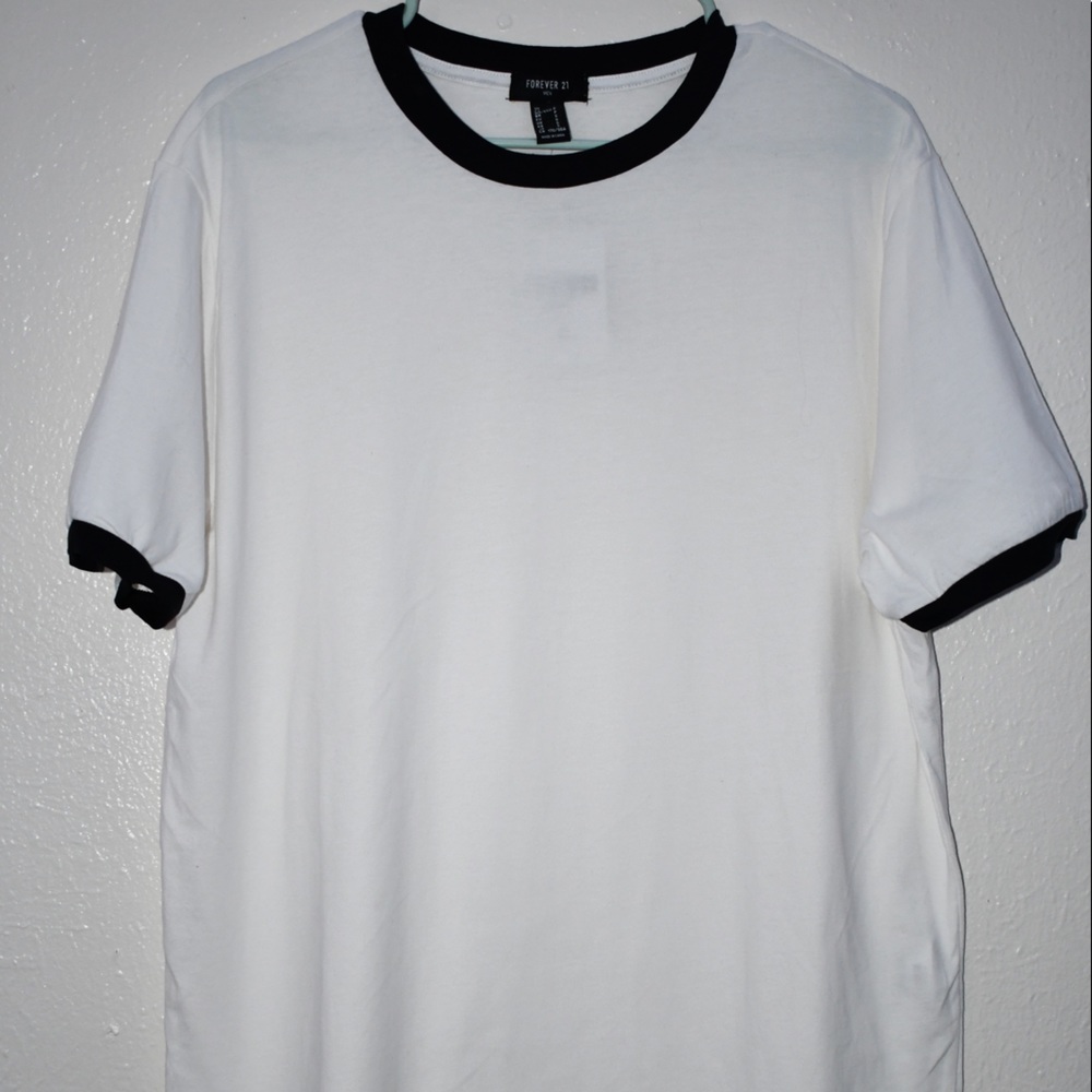 Forever 21 white with black seams t-shirt